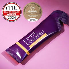Premium packaging of Revive Collagen Menopause Max closeup