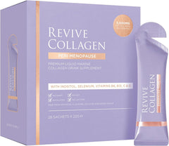 Revive Collagen bottle pouring to mix for perimenopause wellness