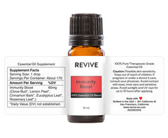 REVIVEEO Immunity Boost diffuser-ready bottle for ambient aroma and calm routines.