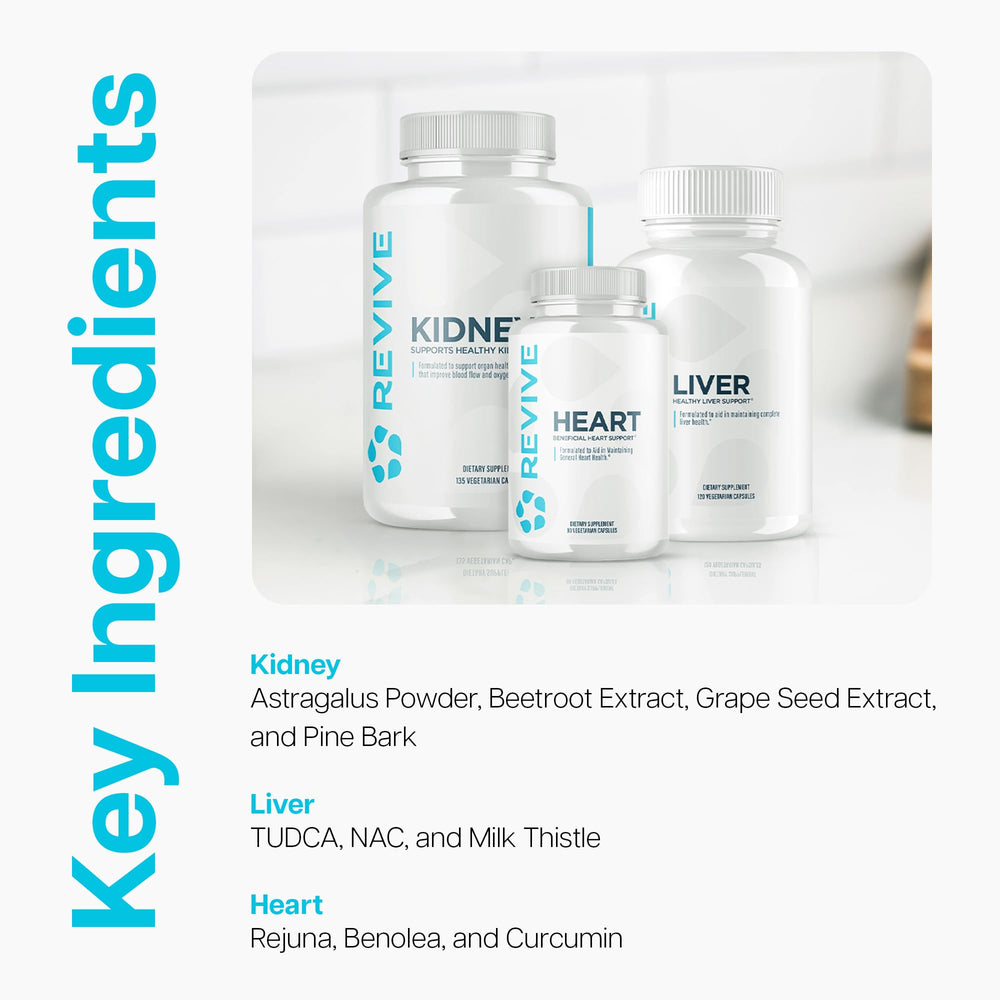 Revive MD Kidney Formula capsules close-up for everyday kidney support