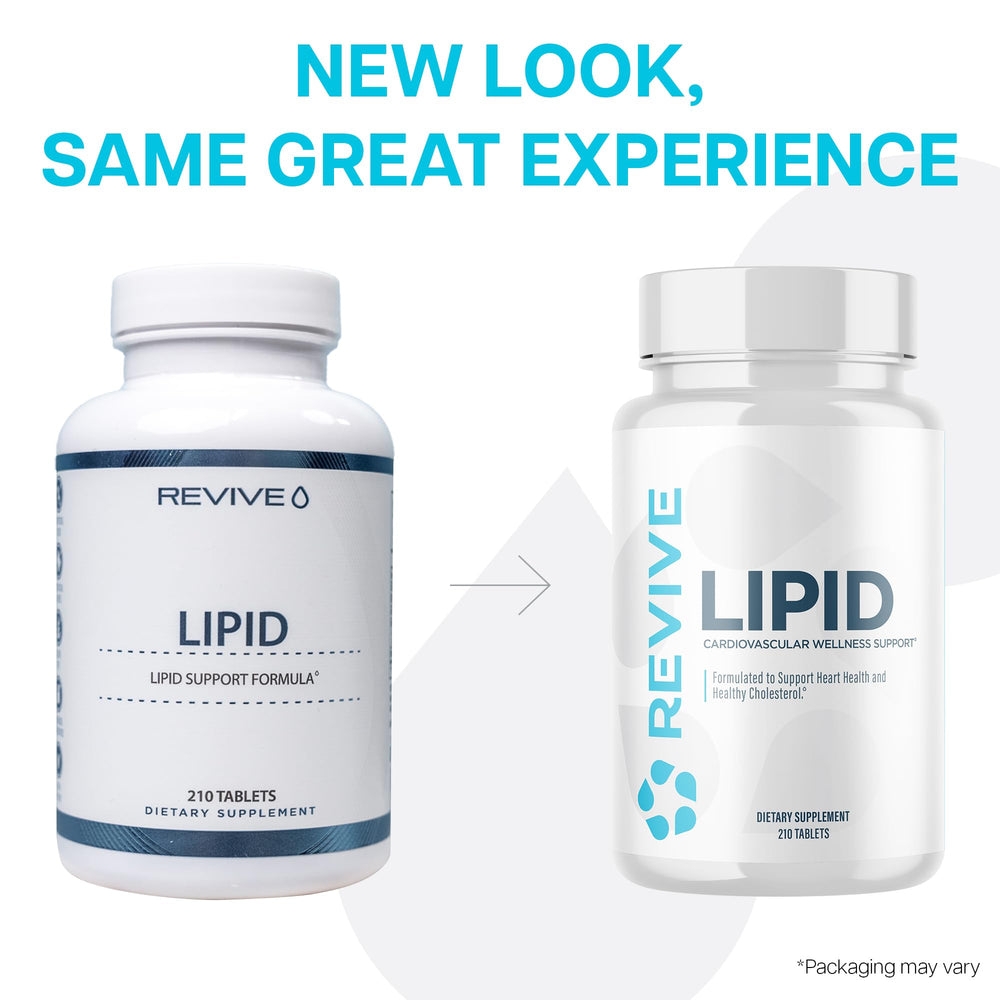Revive MD Lipid serving reminder emphasizes one daily tablet.