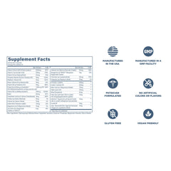 Revive MD Multivitamin serving size reminder of five capsules per day.
