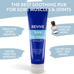 REVIVEEO soothing rub being applied to shoulder for relief and relaxation.