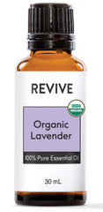 REVIVEEO USDA Organic lavender 30ml bottle ideal for diffuser aromatherapy and calm evenings.