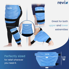 REVIX extended-size hip cold pack fits waist up to 47 inches