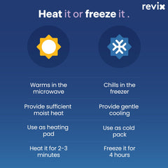 REVIX hot and cold 3-in-1 wrap demonstrates versatile therapy options.