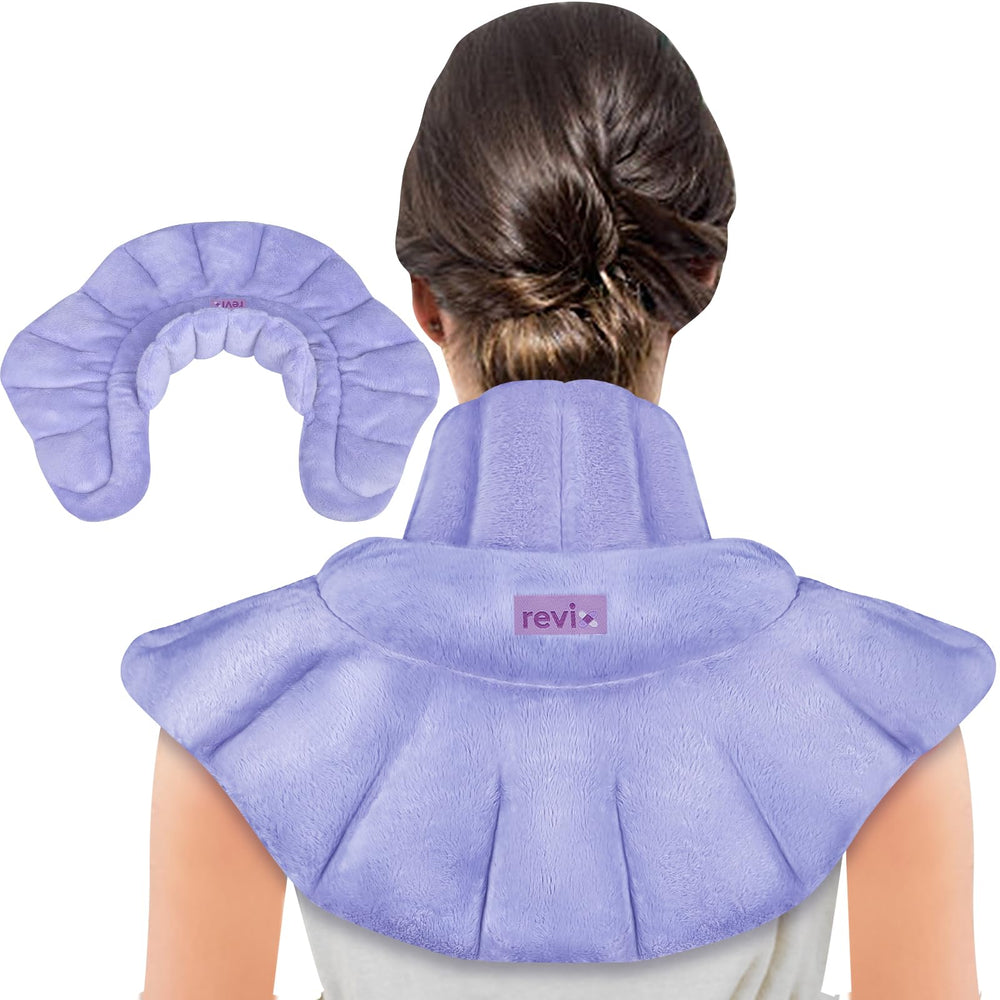REVIX microwave heating pad for neck and shoulders delivering soothing warmth.