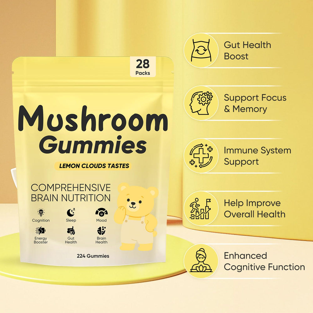 REYUQU low sugar option badge on gummies for mindful sugar intake.