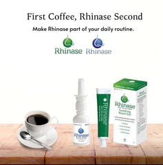 Rhinase packaging close-up highlighting compact design