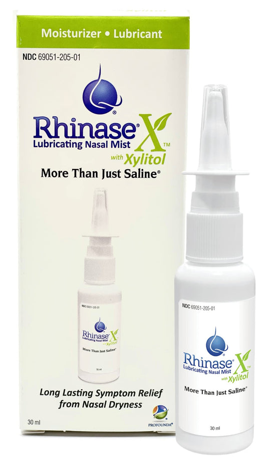 Rhinase X Mist 3 Pack unboxed for convenient nasal moisturization.