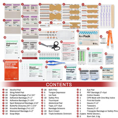 Rhino Rescue bandages and gauze pads stop minor injuries and protect skin.