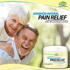 RHP Arnica Pain Relief Cream packaging emphasizes natural ingredients.
