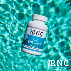 Richardson Pro Enzymes bottle with glass conveys everyday wellness support.