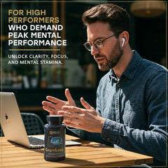 RIDGE SUPPLEMENTS CogniLock capsules close-up for daily focus support.