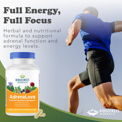RidgeCrest AdrenaLove in-store display for stress support shoppers