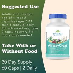 RidgeCrest AirwayClear capsules closeup in vegan capsules