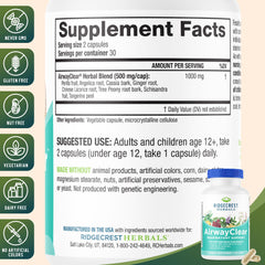 RidgeCrest AirwayClear ingredients jar with Perilla and Ginger