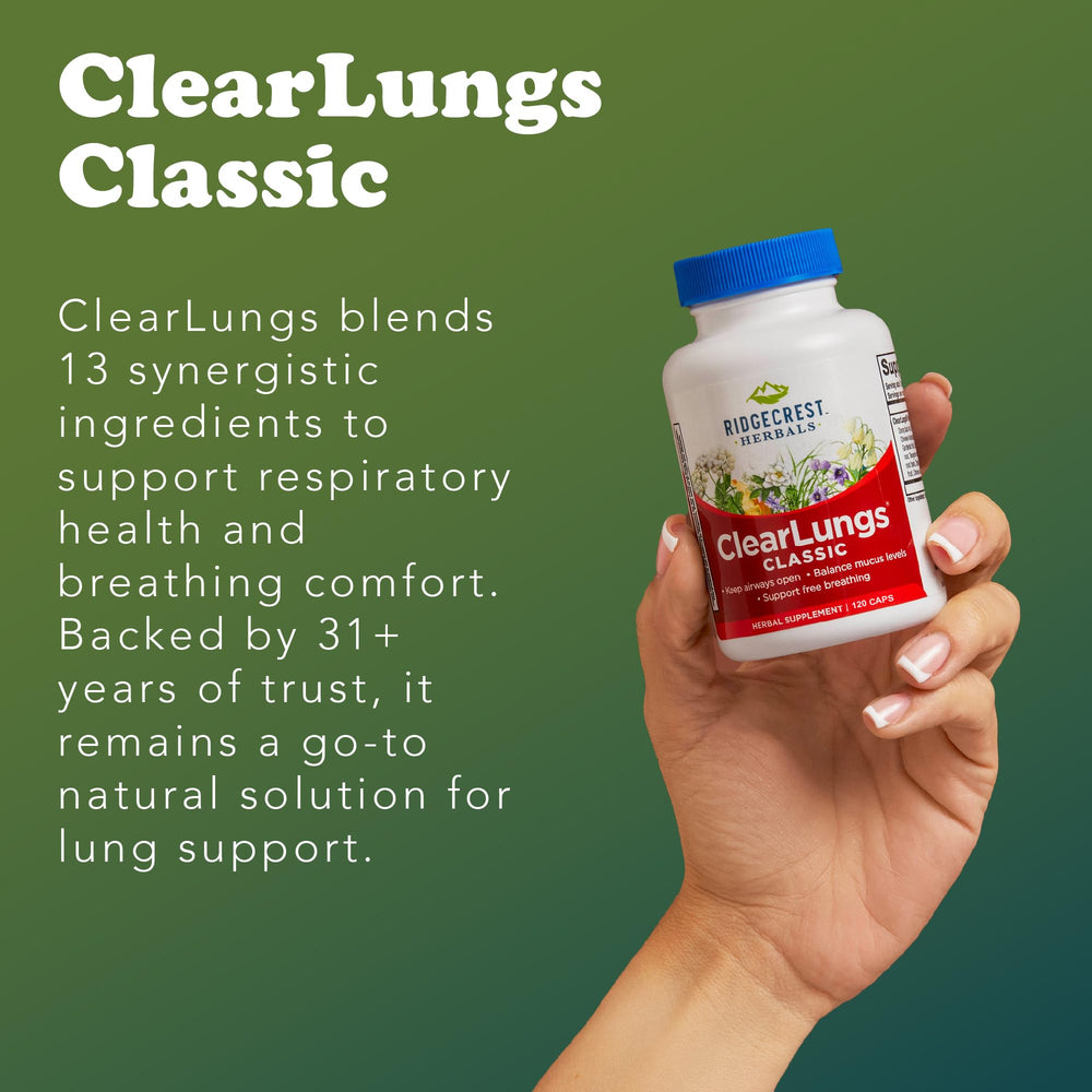 RidgeCrest ClearLungs Classic packaging box for storage and gifting.