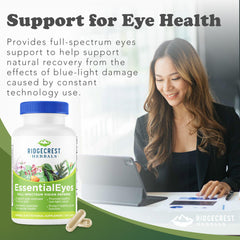 RidgeCrest EssentialEyes on desk scene for improved screen-time focus.
