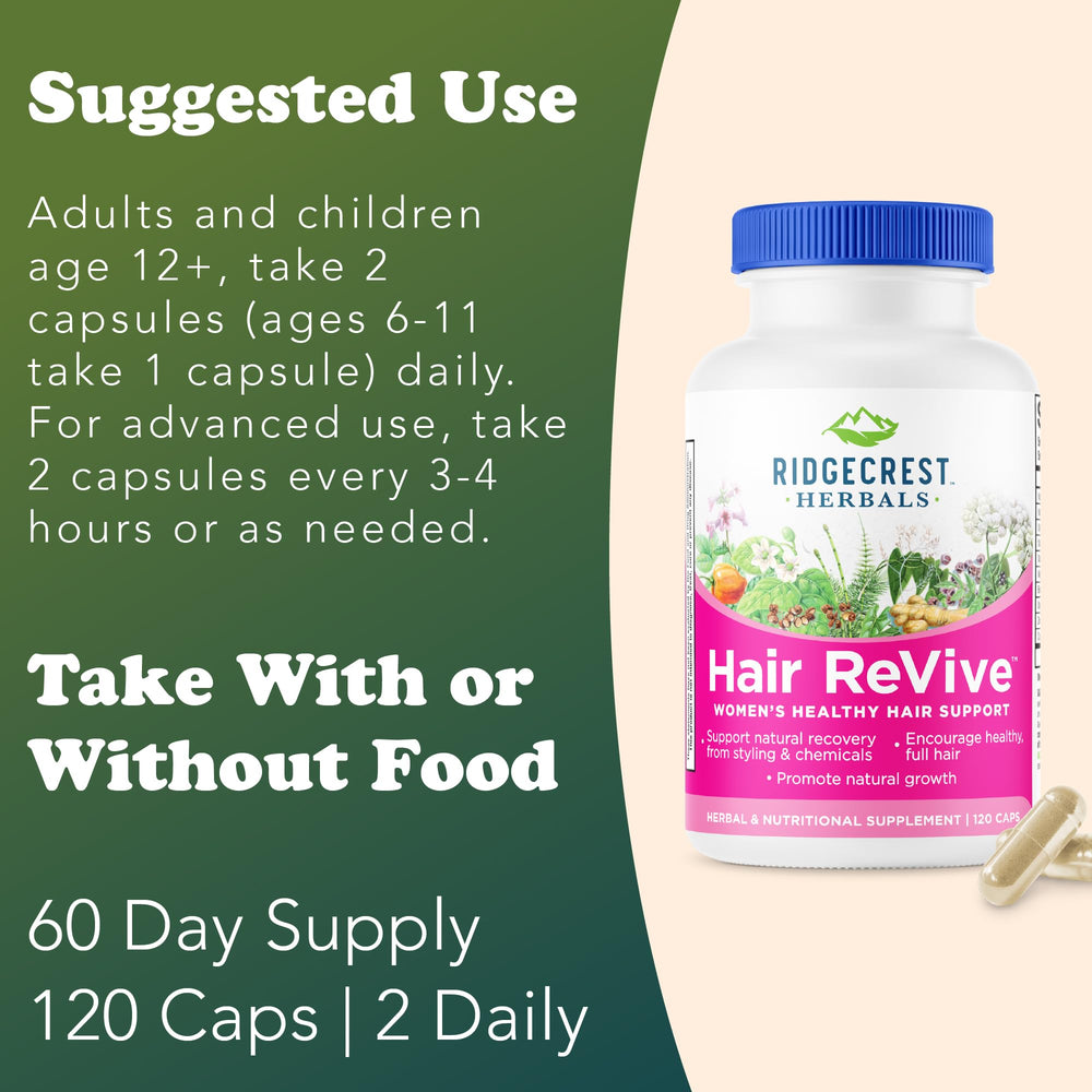 RidgeCrest Hair ReVive ingredients close-up featuring bamboo and NAC