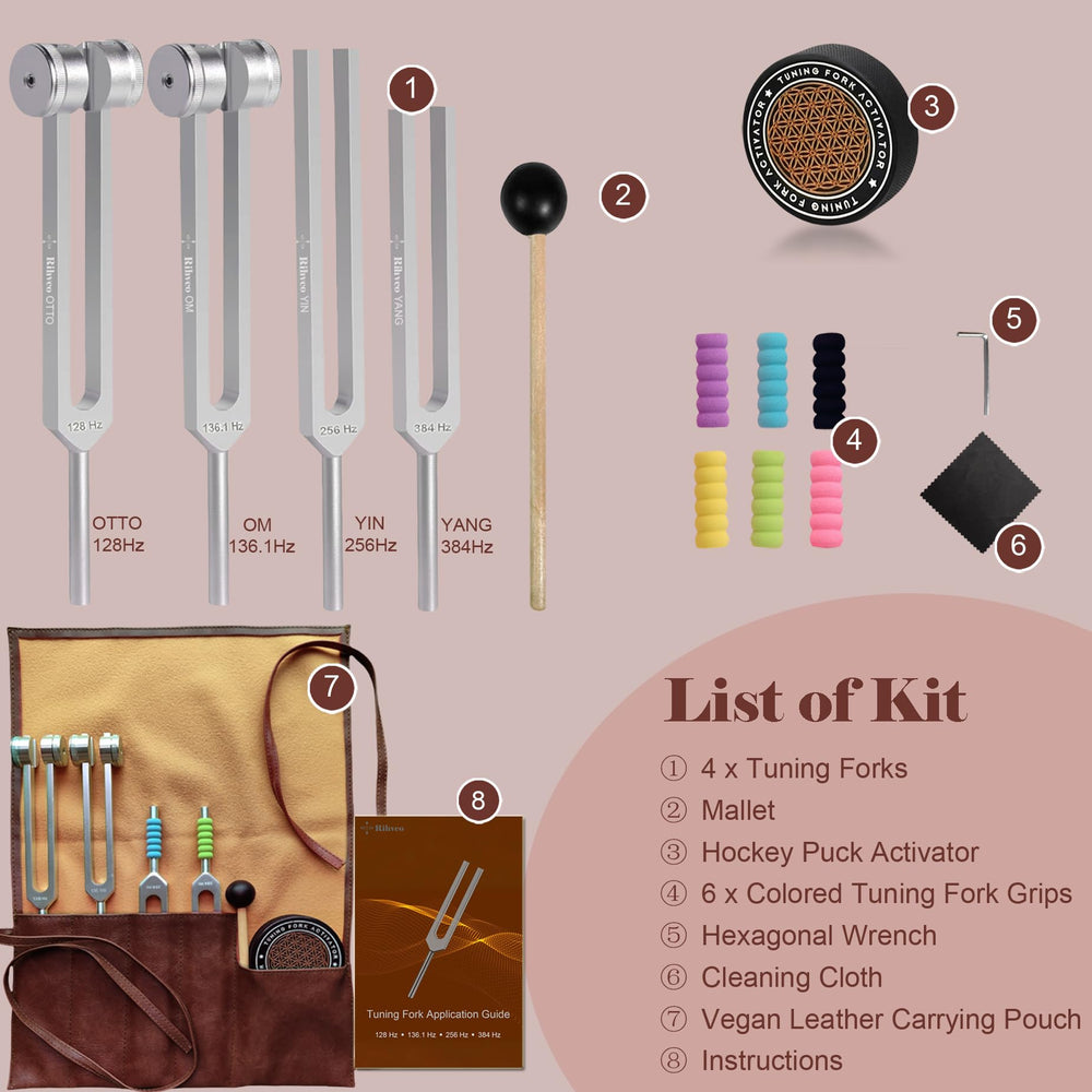 Rihveo 256Hz tuning fork ready for chakra alignment session