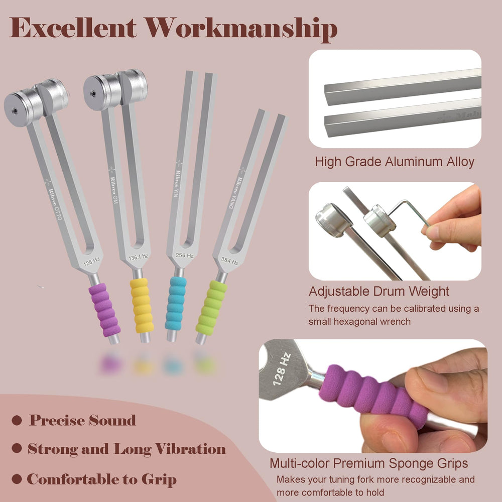Rihveo 384Hz tuning fork with grip for easy handling