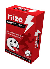 Riize Energy Strips dissolve under the tongue for fast energy on the go.