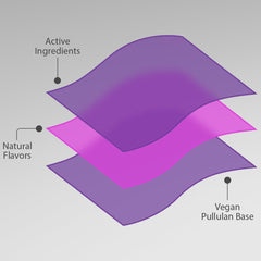 Riize Sleep Strips vegan packaging label emphasizes plant-based formulation.
