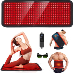 Rikimxin red light therapy mat with long cord for flexible setup