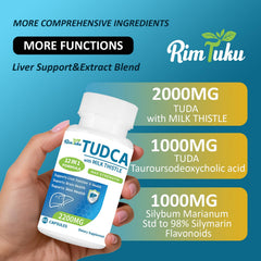 RimTuku capsules close-up highlighting 2200mg potency for liver support