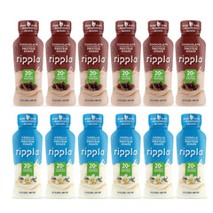 Ripple chocolate shake bottle, convenient on-the-go protein.