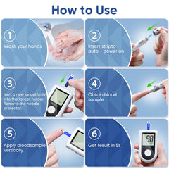 Riroga lancing device shown for near-painless testing.