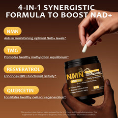 RiRywony Health NMN with Resveratrol bottle suggests mitochondrial support potential