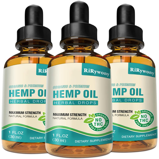 RiRywony Health 3-pack oil drops bottles front view for daily wellness