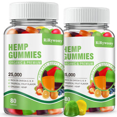 RiRywony Health Omega Gummies front label, a convenient two-pack ideal for daily omega supplementation.