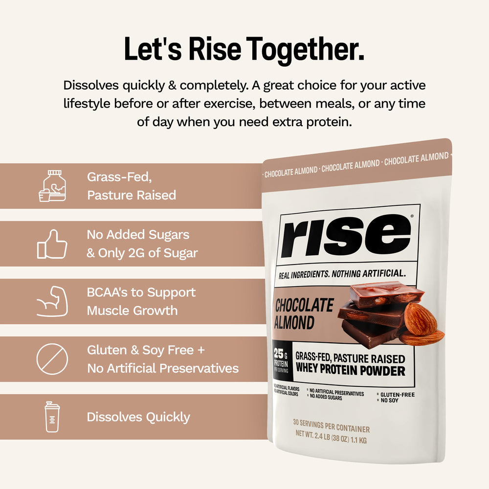 Rise Gluten-free and soy-free protein powder supports diverse diets.