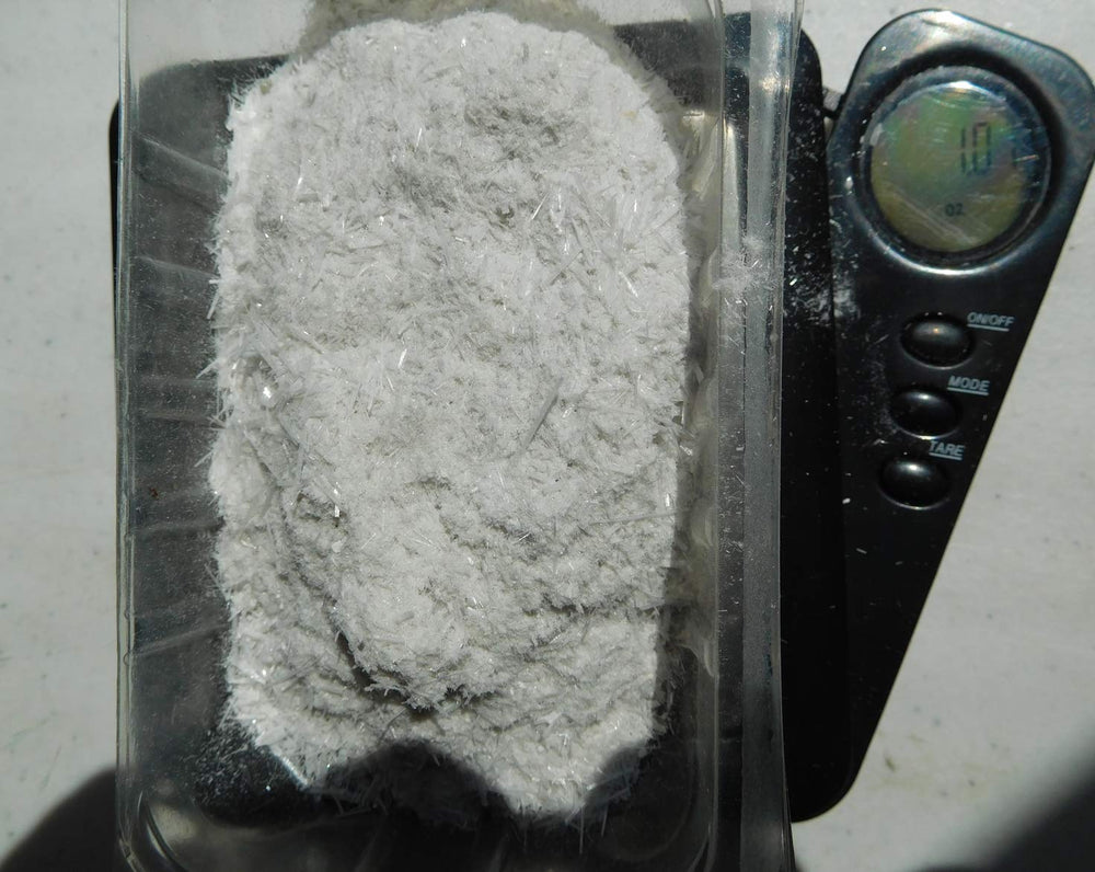 Rise Perspective Selenite Powder ready for tumbling and lapidary projects.