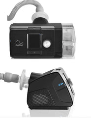 Bedside setup shows filter maintaining clean air as you sleep.
