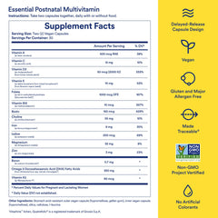 Ritual Essential Postnatal Multivitamin with traceable ingredients and third party testing