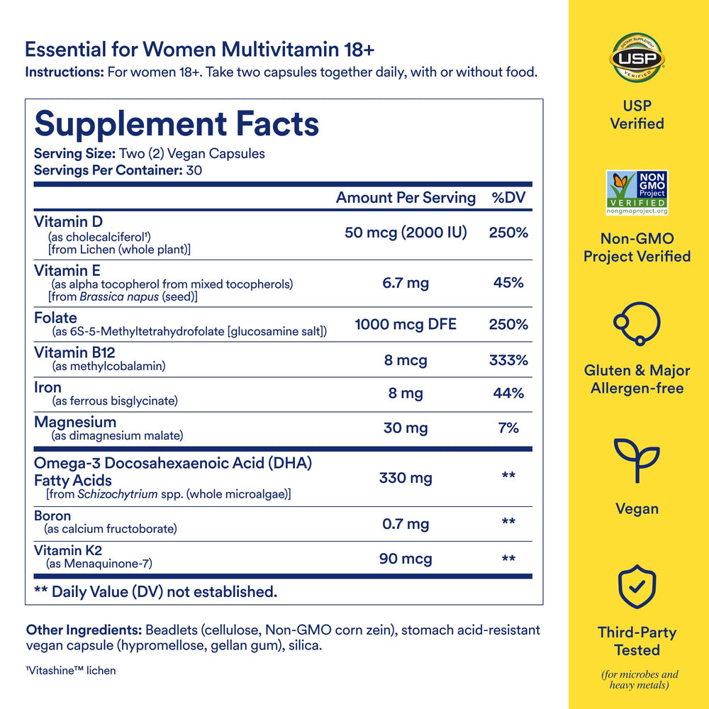Ritual bottle label detail — emphasizes vegan, gluten-free, non-GMO features.