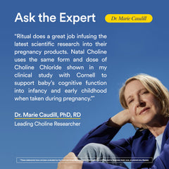 Ritual Natal Choline non-GMO verification and testing seals