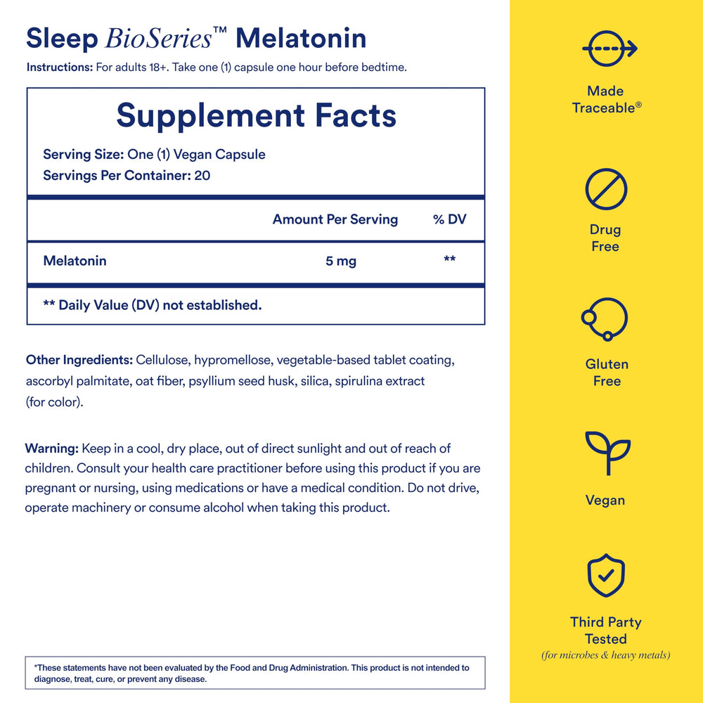 Ritual Sleep BioSeries time-release graphic illustrating phased melatonin release