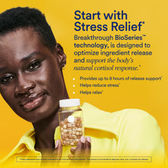 Ritual Stress Relief label shows Kerala Ashwagandha and traceable ingredients.