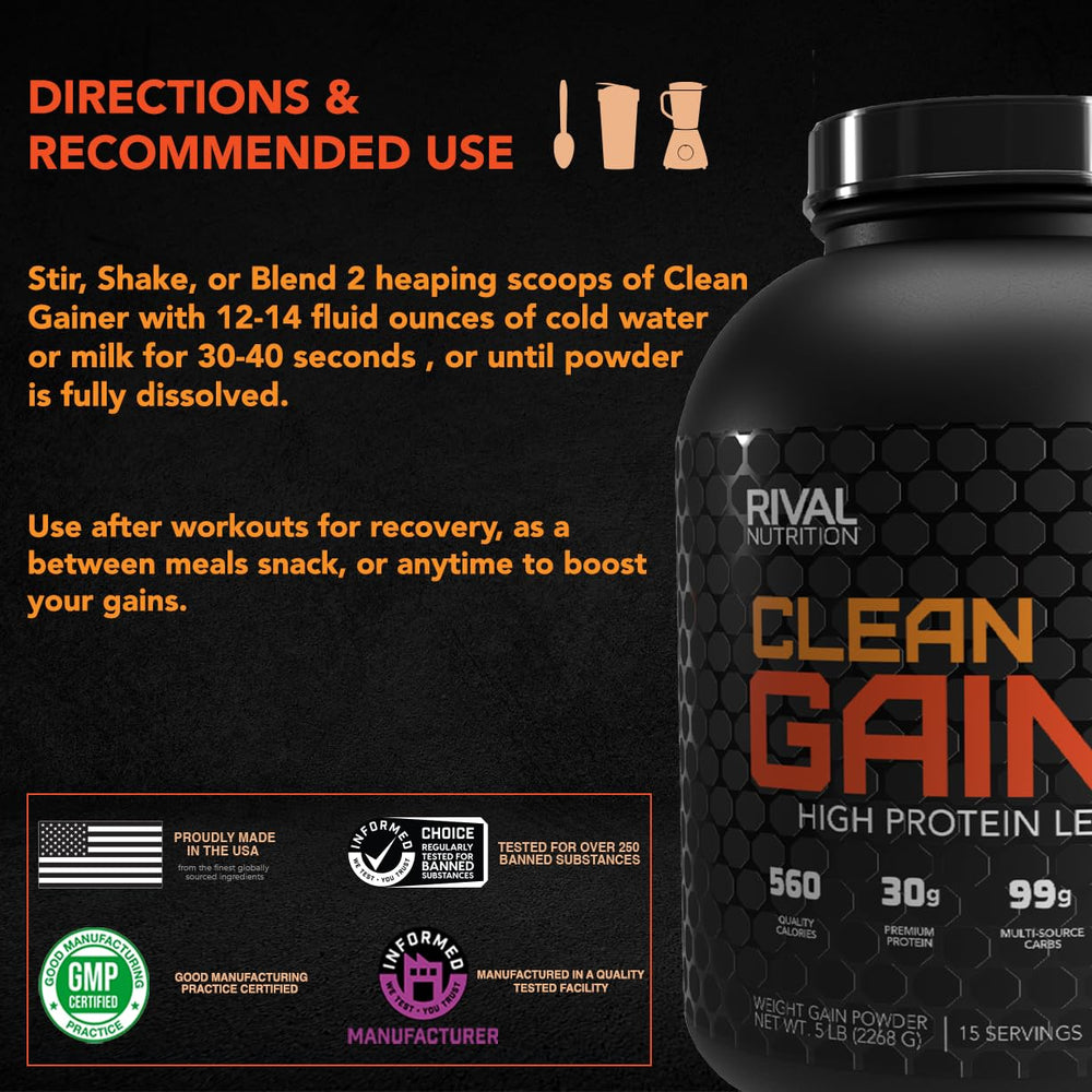 Rival Nutrition Clean Gainer Campfire S'Mores flavor profile invites indulgent training moments