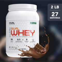 RIVAL NUTRITION Clean Rival Whey chocolate shaker blending quickly after training
