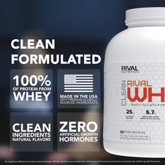 Rival Whey Honey Nut Vanilla shake poured into glass