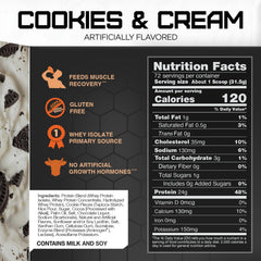 Rival Whey Cookies Cream shake in glass demonstrates delicious taste and protein blend