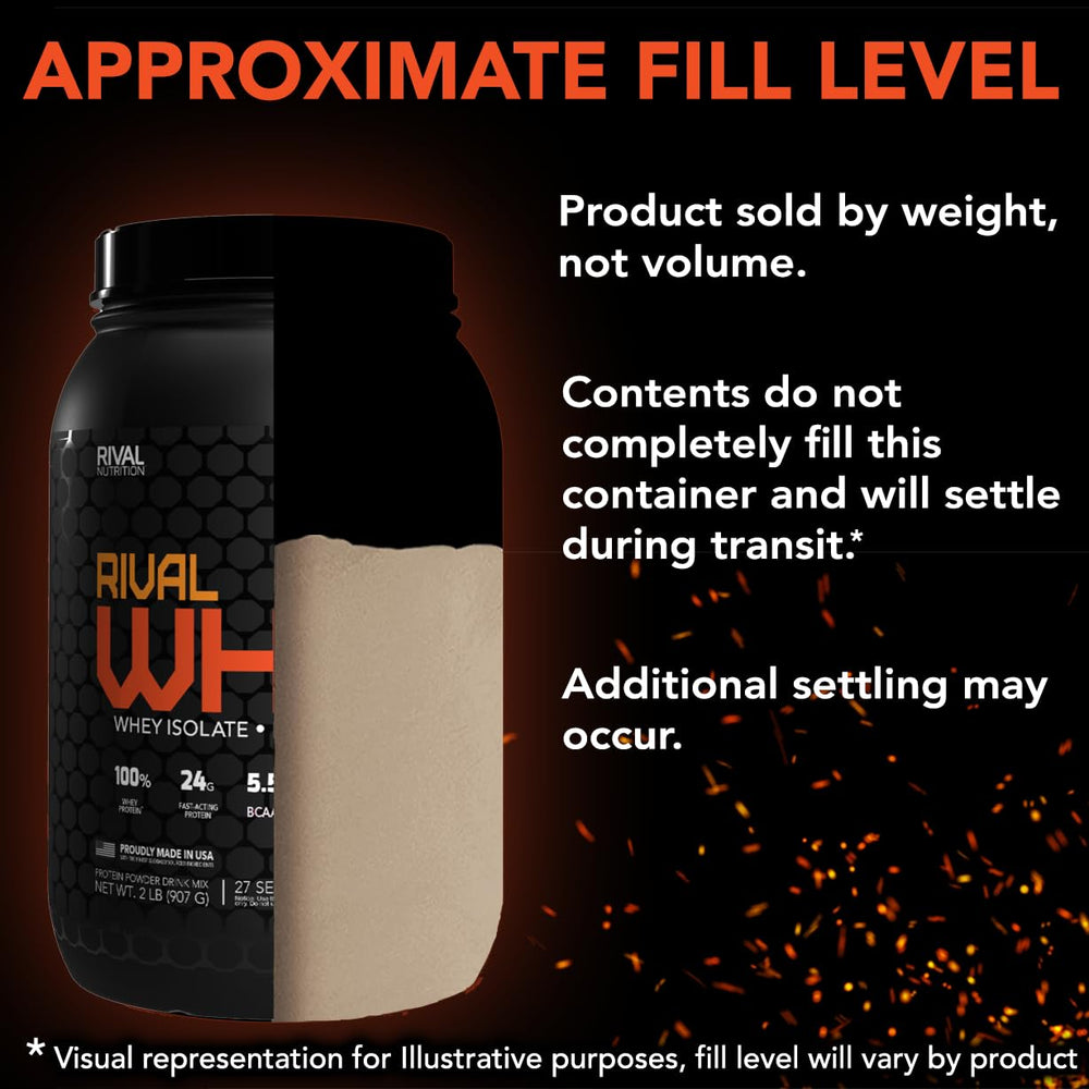 Rival Whey Fruity Cereal measuring scoop highlights precise serving
