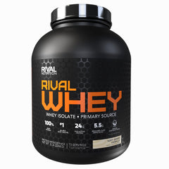 Rival Whey Soft Serve Vanilla bottle showing high-protein nutrition
