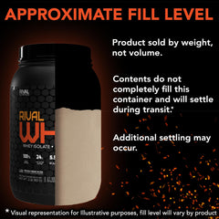 Rival Whey Rich Chocolate 2lb ingredients glass emphasizing high-quality sourcing